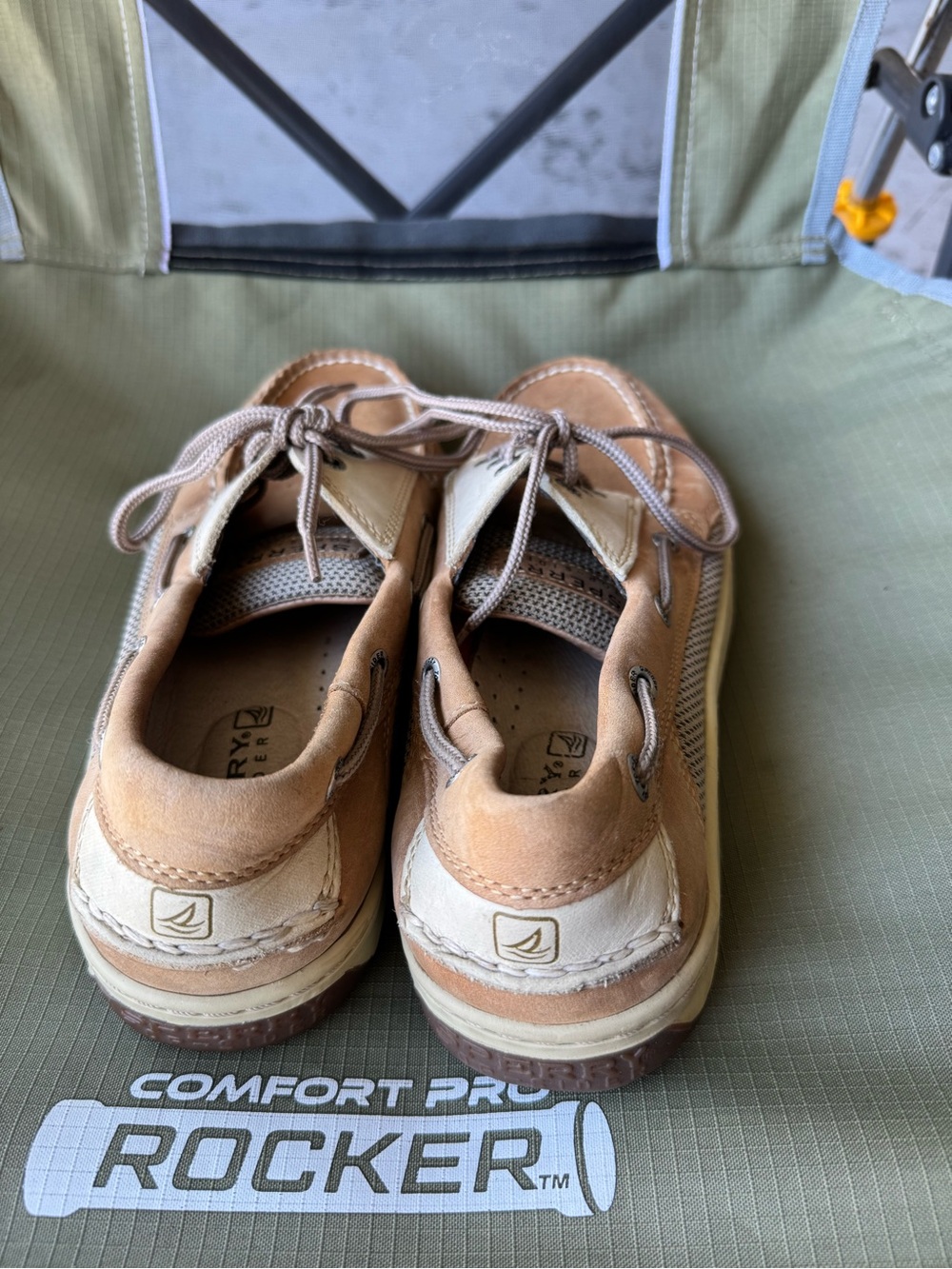 Sperry Tan and Cream Lace-Up Men’s Boat Shoes